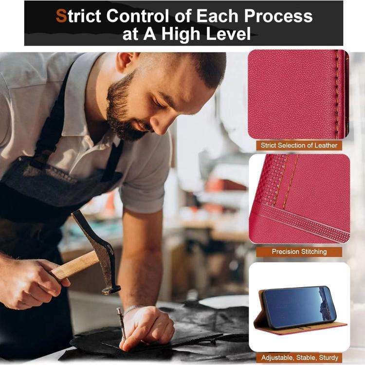 For Oukitel WP52 Stitching Design Scratch-Resistant Vegan Leather Phone Case(Red)