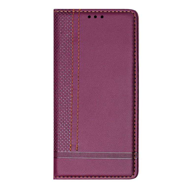 For Oukitel WP52 Stitching Design Scratch-Resistant Vegan Leather Phone Case(Purple)