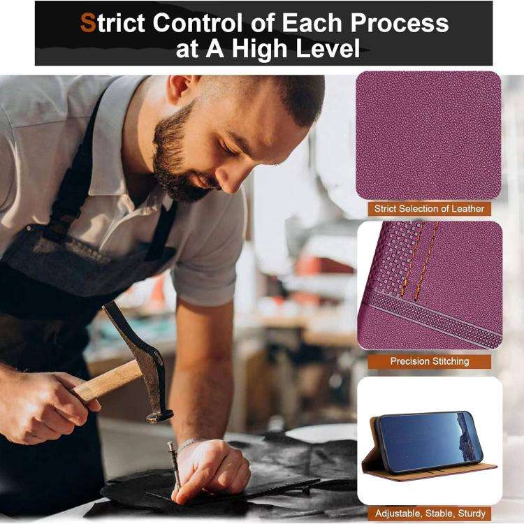 For Oukitel WP52 Stitching Design Scratch-Resistant Vegan Leather Phone Case(Purple)