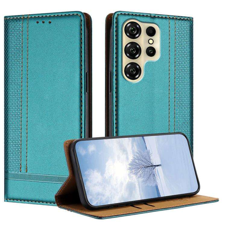 For Oukitel C26 Stitching Design Scratch-Resistant Vegan Leather Phone Case(Green)