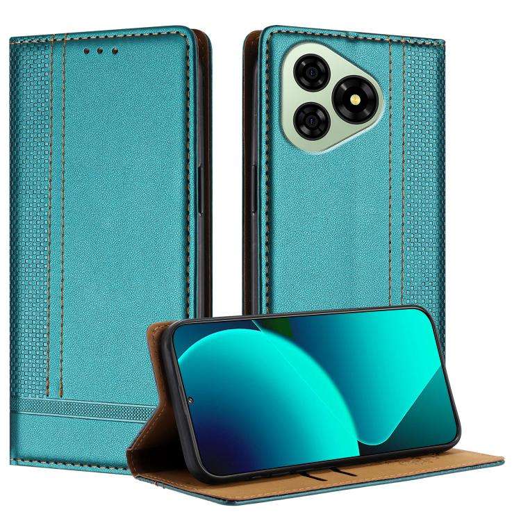 For Ulefone Note 19 Stitching Design Scratch-Resistant Vegan Leather Phone Case(Green)
