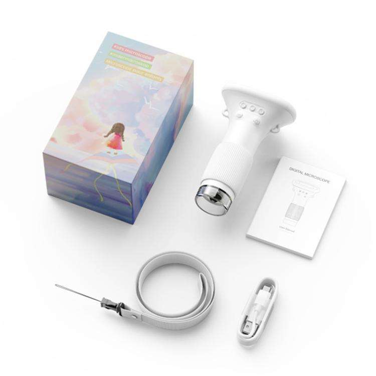 2 inch Screen Handheld Children Optical Microscope(White)