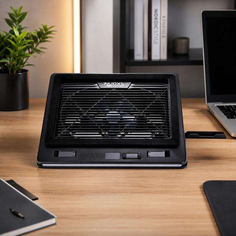 NUOXI C600 Colorful RGB Laptop Cooler Support 8-Level Adjustable Height, Specification:Single Fan...