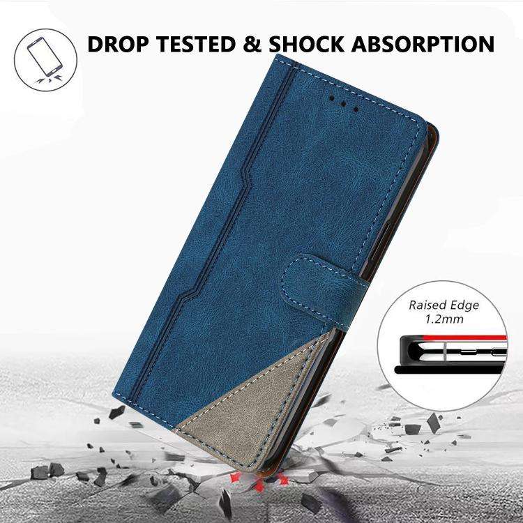 For DOOGEE Note 58 / 58 Pro Color Matching Buckle Clasp Vegan Leather Phone Case(Blue)