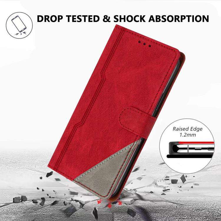 For DOOGEE Note 59 5G / 59 Pro Color Matching Buckle Clasp Vegan Leather Phone Case(Red)