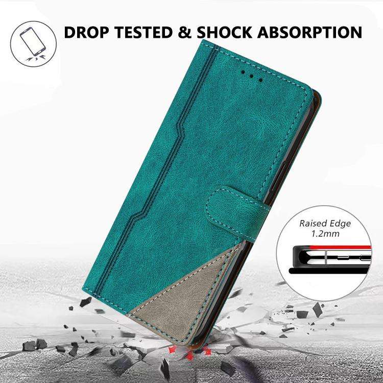 For DOOGEE Note 59 5G / 59 Pro Color Matching Buckle Clasp Vegan Leather Phone Case(Green)