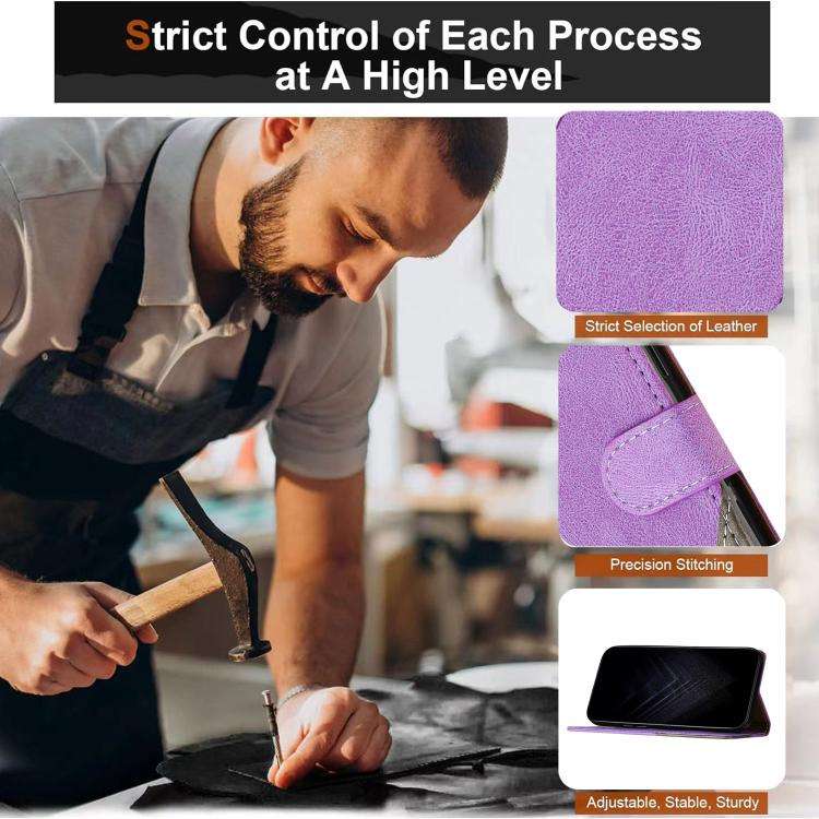 For Ulefone Note 20 Pro Color Matching Buckle Clasp Vegan Leather Phone Case(Purple)