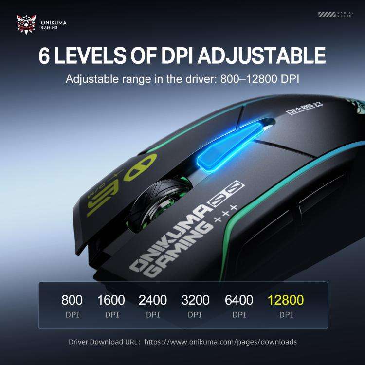 ONIKUMA DM06 RGB Three-mode E-sports Gaming Mouse