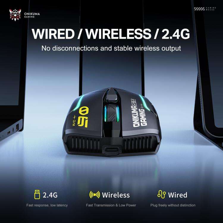 ONIKUMA DM06 RGB Three-mode E-sports Gaming Mouse