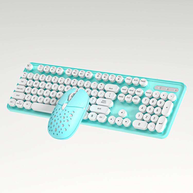 SHIPADOO EF128 2.4G 4800 DPI Wireless Keyboard Mouse Set, Solid Color Series(Green)