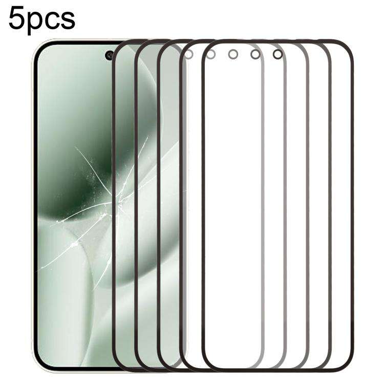 For Google Pixel 10 Pro XL 5pcs Front Screen Outer Glass Lens with OCA Optically Clear Adhesive