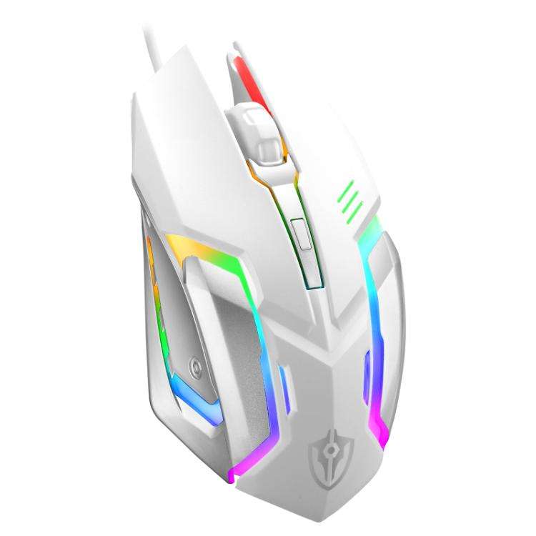 SHIPADOO S150 4D 1600 DPI Ergonomic Optical USB Wired Mouse(White)