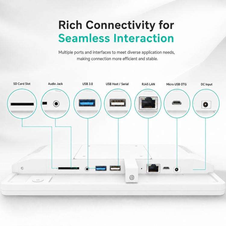 WF1038T 10.1 inch IPS HD Touch Screen Digital Signage, 2GB+16GB, Android 11 RK3568 Quad Core, Plu...