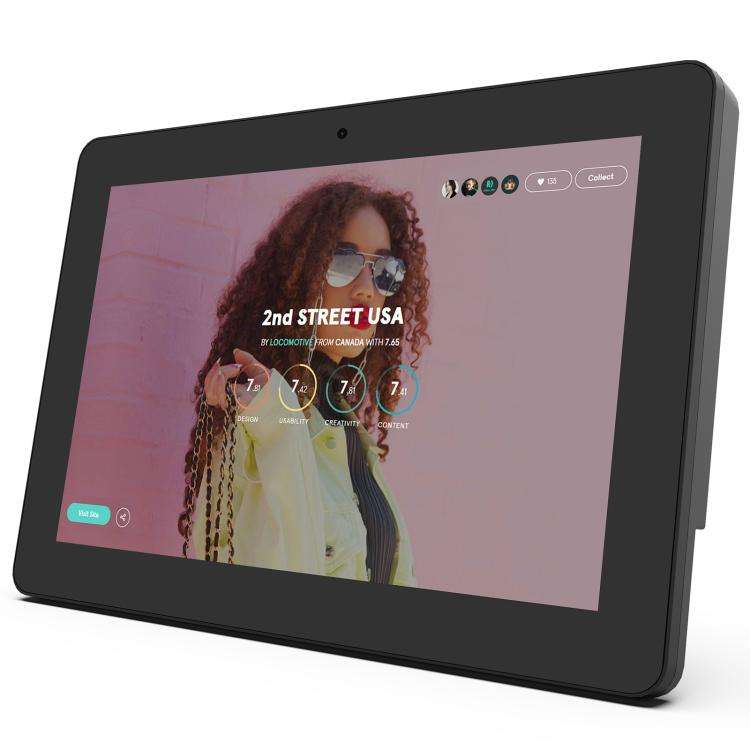 WF1036T 10.1 inch HD Touch Screen Digital Signage, 2GB+16GB, Android 11 RK3566 Quad Core, Plug:US...