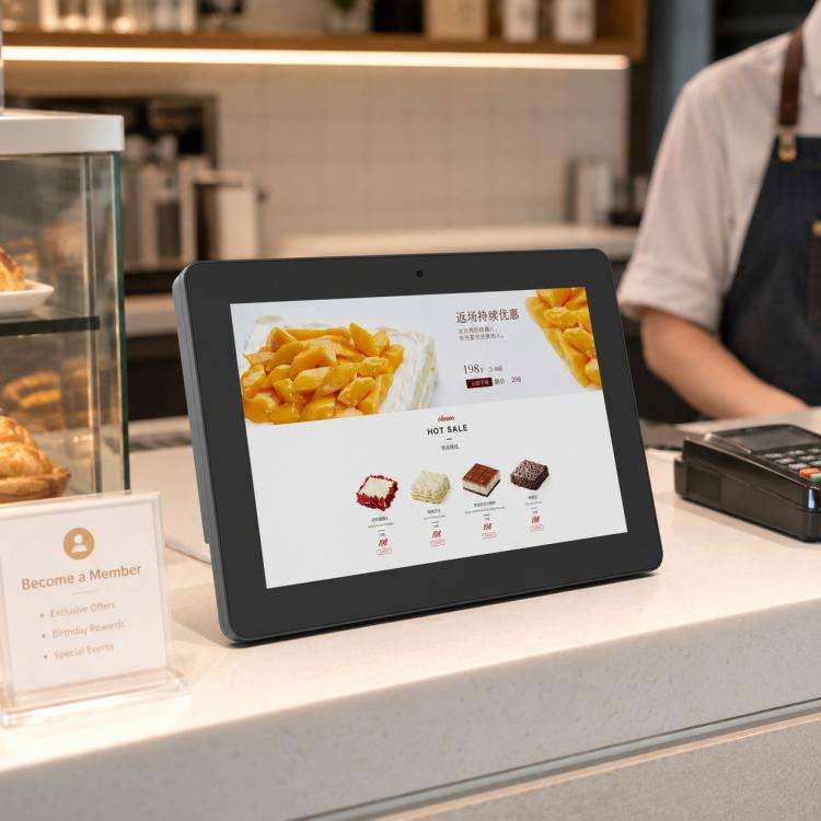 WF1036T 10.1 inch HD Touch Screen Digital Signage, 2GB+16GB, Android 11 RK3566 Quad Core, Plug:US...