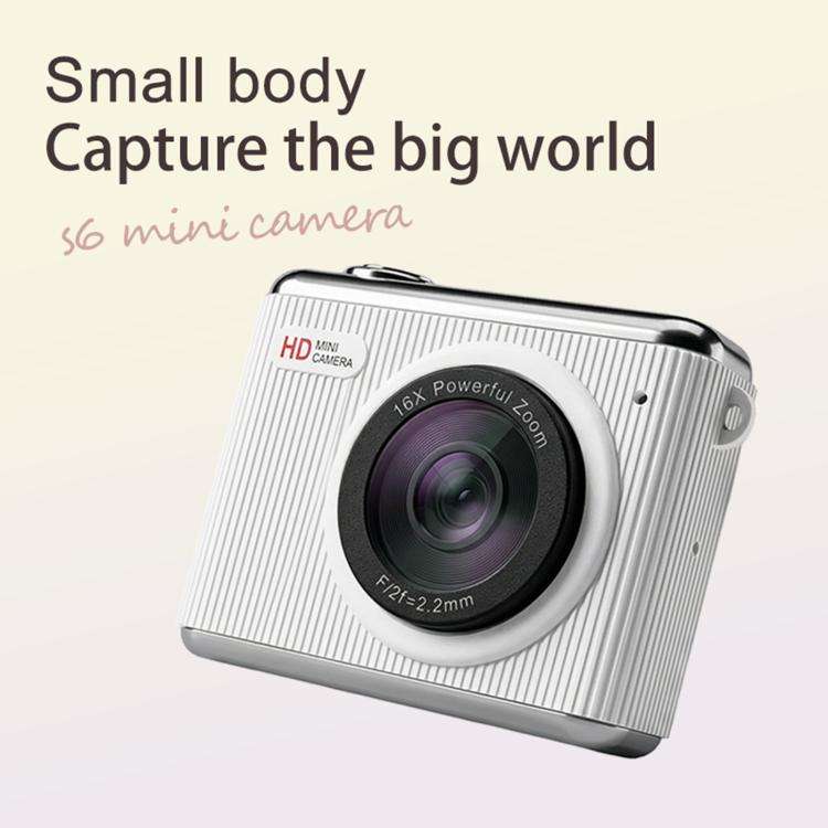S6 Mini CCD 1.4-inch Screen Retro Filter Portable Digital Camera(Black)
