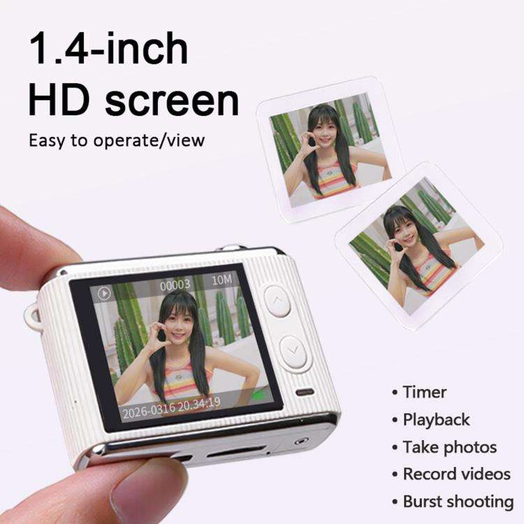 S6 Mini CCD 1.4-inch Screen Retro Filter Portable Digital Camera(Purple)
