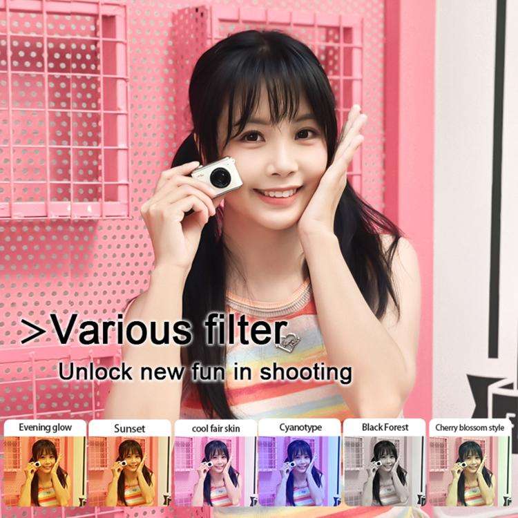 S6 Mini CCD 1.4-inch Screen Retro Filter Portable Digital Camera(Black)