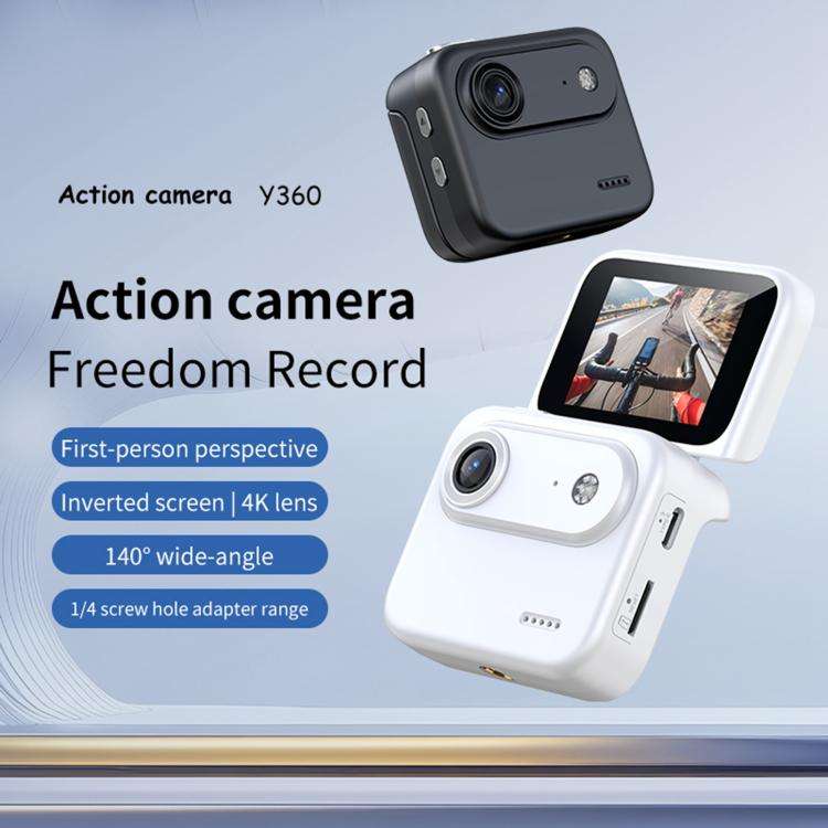 Y360 2.0 inch Screen 140 Degrees Wide Angle 4K Sport Action Camera(White)