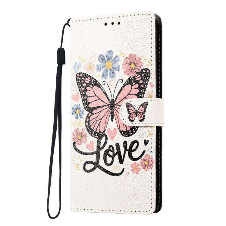 For Ulefone Note 20 Pro CH002 Colored Drawing Buckle Clasp Vegan Leather Phone Case(Pink Butterfl...