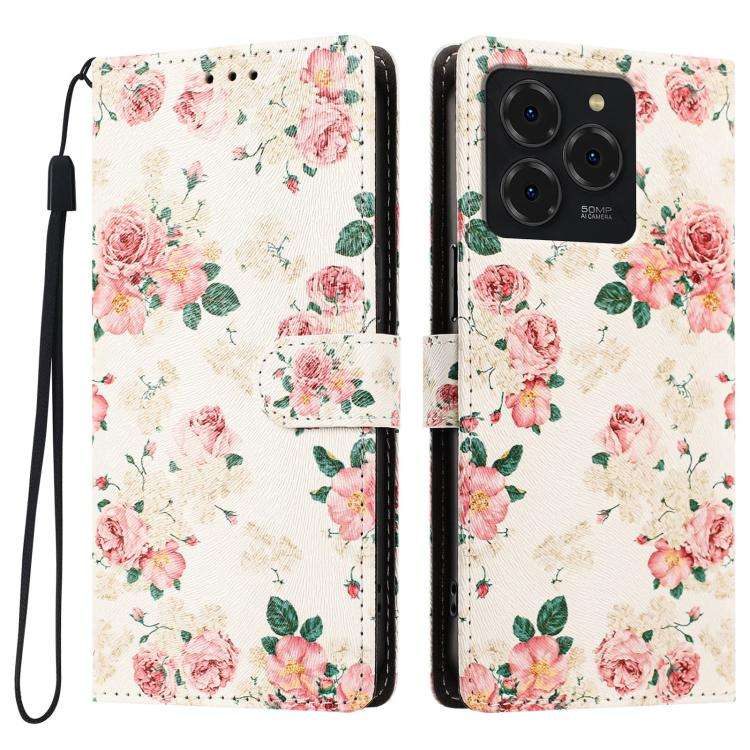 For Ulefone Note 20 Pro CH002 Colored Drawing Buckle Clasp Vegan Leather Phone Case(Roses)
