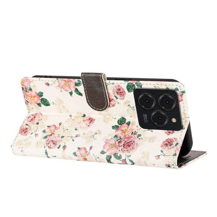 For Ulefone Note 20 Pro CH002 Colored Drawing Buckle Clasp Vegan Leather Phone Case(Roses)