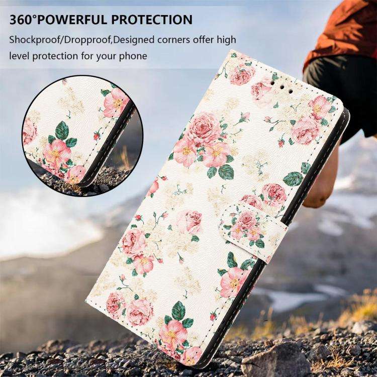 For Ulefone Note 20 Pro CH002 Colored Drawing Buckle Clasp Vegan Leather Phone Case(Roses)
