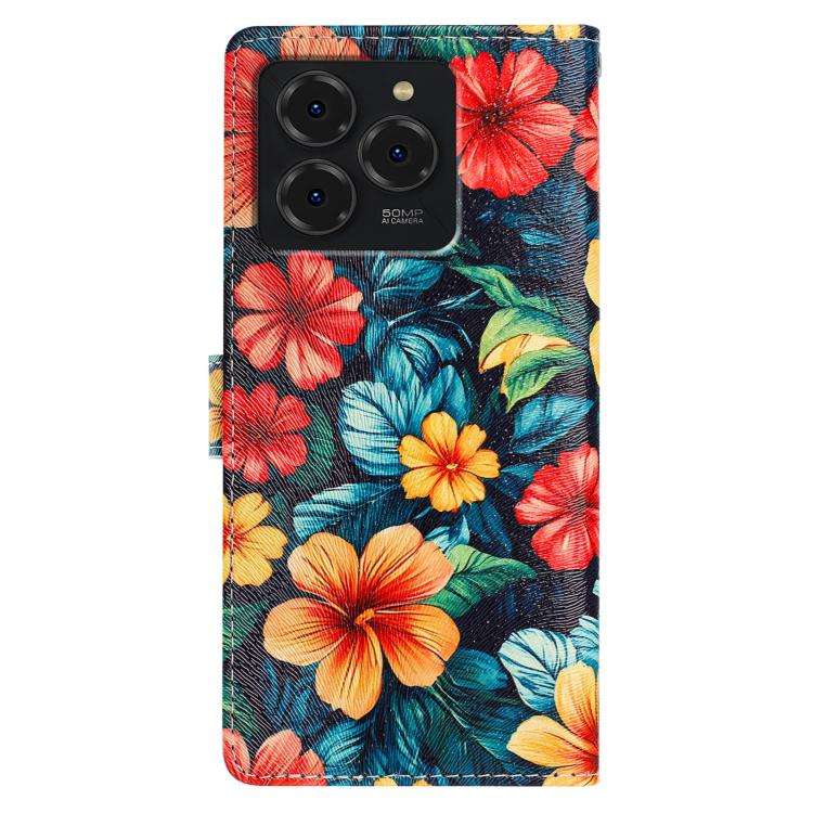 For Ulefone Note 20 Pro CH002 Colored Drawing Buckle Clasp Vegan Leather Phone Case(Hibiscus)
