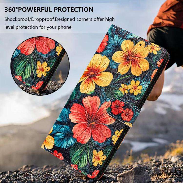 For Ulefone Note 20 Pro CH002 Colored Drawing Buckle Clasp Vegan Leather Phone Case(Hibiscus)