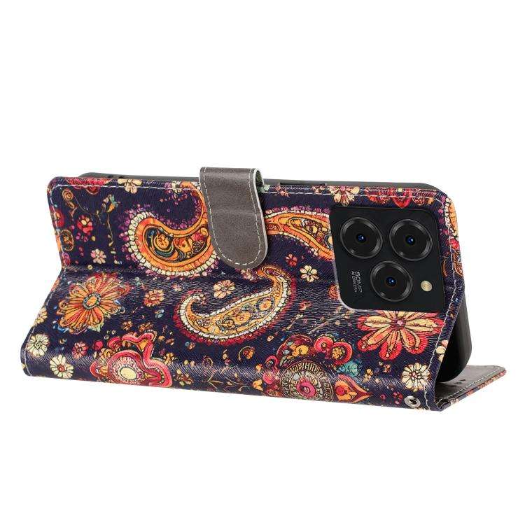 For Ulefone Note 20 Pro CH002 Colored Drawing Buckle Clasp Vegan Leather Phone Case(Paisley Pattern)