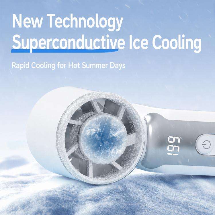 K813 Mini High Speed Cooling Fan with Digital Display(Pink)