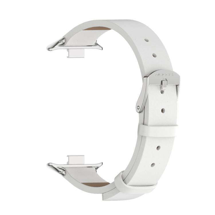 For Xiaomi Band 10 Pro / Redmi Watch 6 / 5 MIJOBS Microfiber Vegan Leather Watch Band(White Silver)