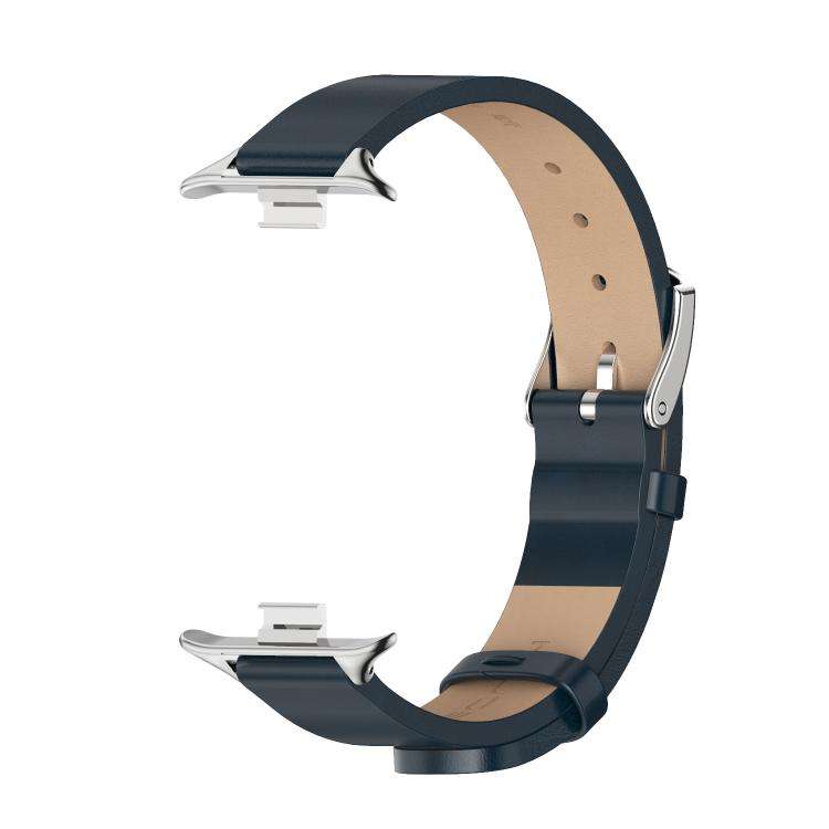 For Xiaomi Band 10 Pro / Redmi Watch 6 / 5 MIJOBS Microfiber Vegan Leather Watch Band(Blue Silver)