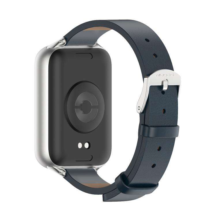 For Xiaomi Band 10 Pro / Redmi Watch 6 / 5 MIJOBS Microfiber Vegan Leather Watch Band(Blue Silver)