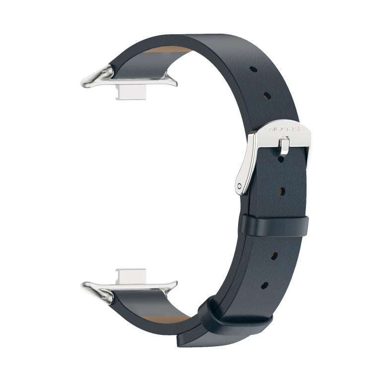 For Xiaomi Band 10 Pro / Redmi Watch 6 / 5 MIJOBS Microfiber Vegan Leather Watch Band(Blue Silver)