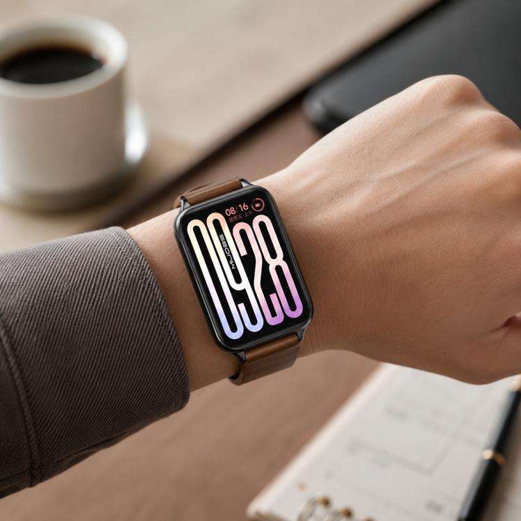 For Xiaomi Band 10 Pro / Redmi Watch 6 / 5 MIJOBS Microfiber Vegan Leather Watch Band(Blue Silver)