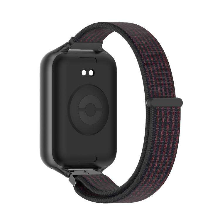 For Xiaomi Band 10 Pro / Redmi Watch 6 / 5 MIJOBS Breathable Nylon Loop Watch Band(Black Red)
