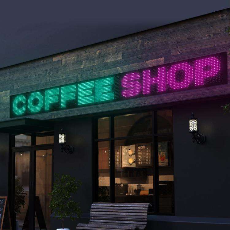 16 x 192 Pixels Ultra-Thin Waterproof Programmable LED Flexible Matrix Display Screen, Plug:UK Plug