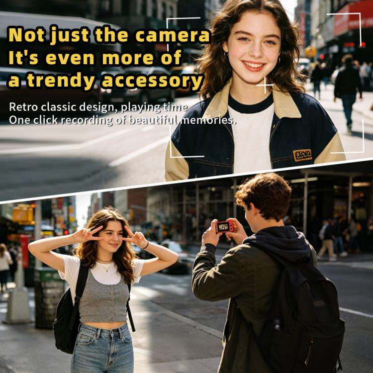 S4 1080P HD Digital Mini Thumb Pocket Camera(Yellow)