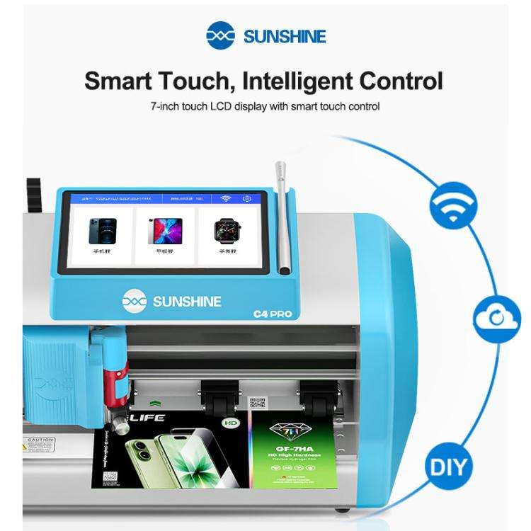 SUNSHINE C4 Pro 13-inch Intelligent High-Hardness Film Cutting Machine, Plug:EU Plug
