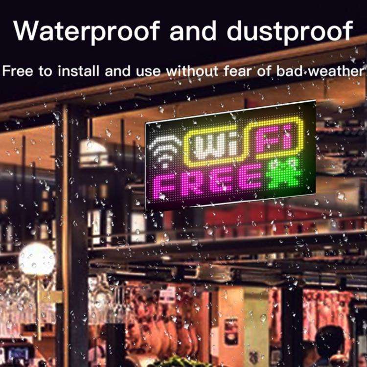 Double Row Ultra-Thin Waterproof LED Flexible Advertising Matrix Display Screen, Type:USB 32x64 P...