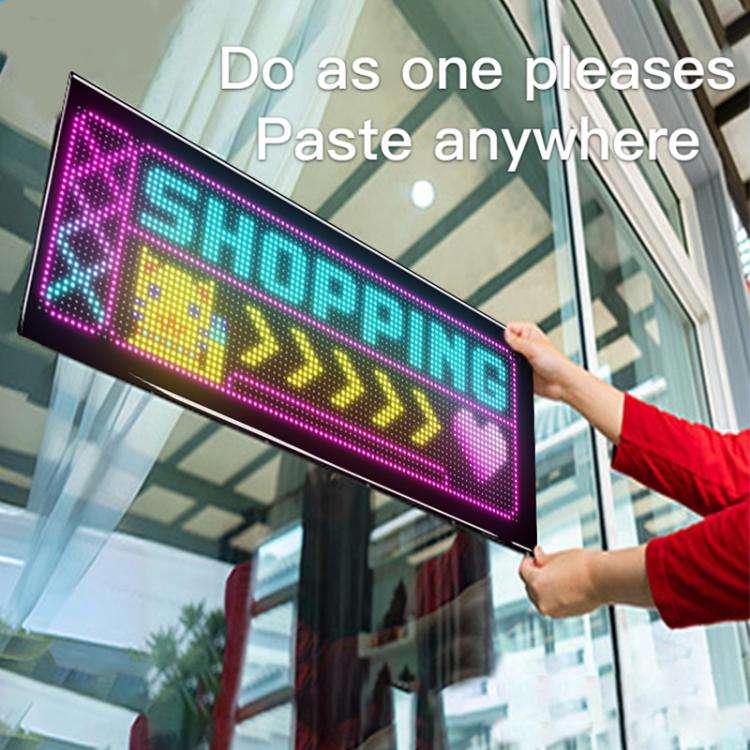 Double Row Ultra-Thin Waterproof LED Flexible Advertising Matrix Display Screen, Type:USB 32x96 P...