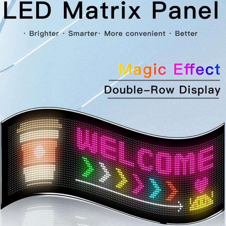 Double Row Ultra-Thin Waterproof LED Flexible Advertising Matrix Display Screen, Type:USB 32x128 ...
