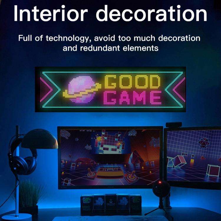 Double Row Ultra-Thin Waterproof LED Flexible Advertising Matrix Display Screen, Type:USB 32x128 ...