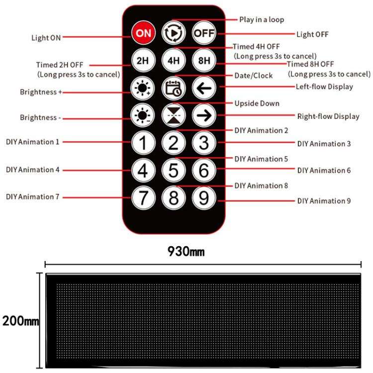 Double Row Ultra-Thin Waterproof LED Flexible Advertising Matrix Display Screen, Type:USB 32x192 ...