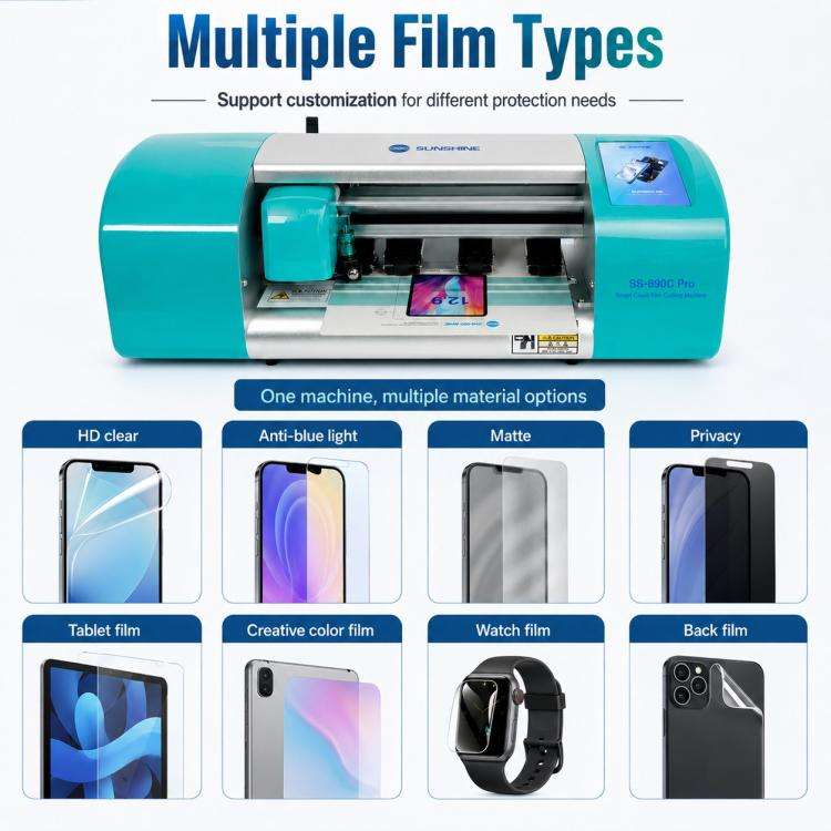 SUNSHINE SS-890C Pro 12.9-inch Flexible Hydrogel Film Dual Intelligent Auto Cutting Machine, Plug...