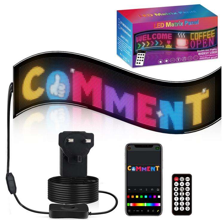 32x160 Pixels Double Row Ultra-Thin Waterproof LED Flexible Advertising Matrix Display Screen(UK ...