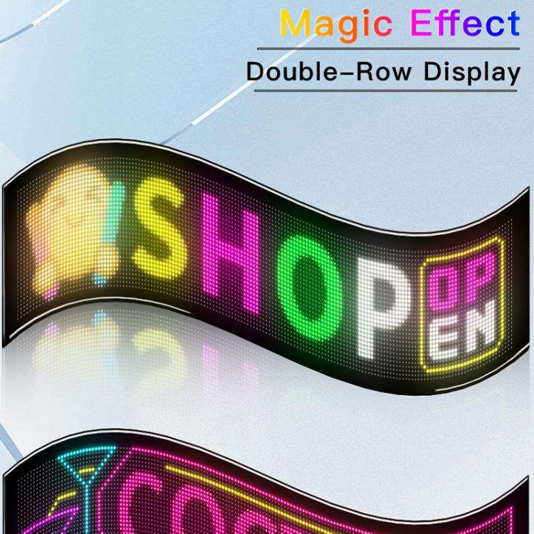 32x160 Pixels Double Row Ultra-Thin Waterproof LED Flexible Advertising Matrix Display Screen(US ...