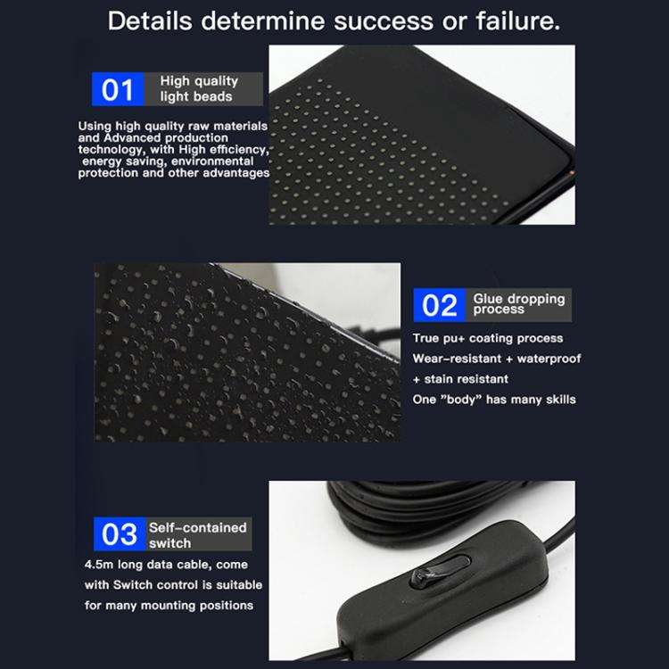 32x160 Pixels Double Row Ultra-Thin Waterproof LED Flexible Advertising Matrix Display Screen(US ...
