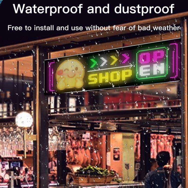 32x160 Pixels Double Row Ultra-Thin Waterproof LED Flexible Advertising Matrix Display Screen(US ...